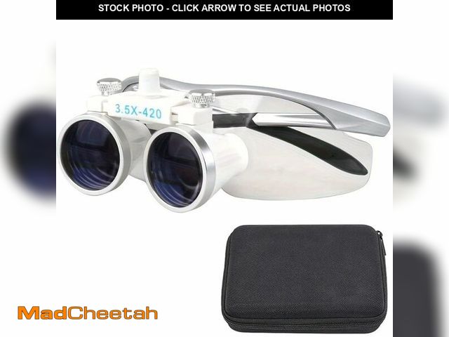 Lot 74-13542057 - Dental Surgical Loupe Binocular Magnifier Magnification 3.5 X Working Distance 320-420mm Burgundy Sp...