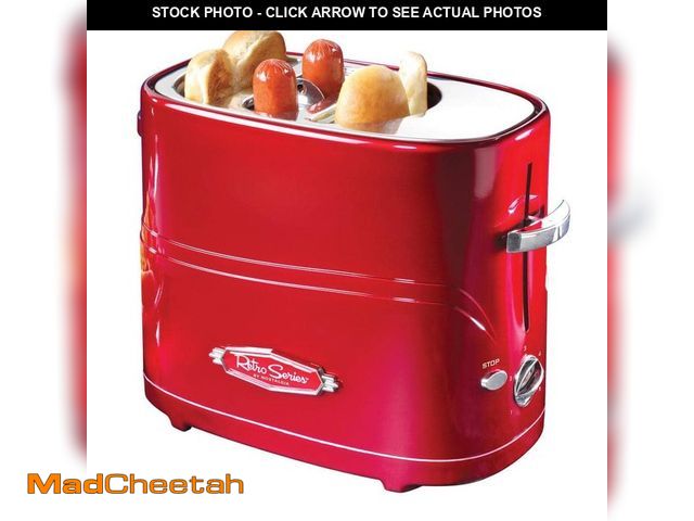 Lot 74-14243031 - *DIRTY* Nostalgia Pop-Up 2-Hot Dog and Bun Toaster With Mini Tongs *DIRTY*  - USED