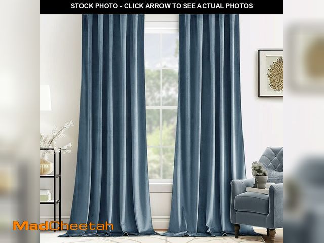 Lot 74-13454303 - MIULEE Velvet Curtains 108 inches - Luxury Blackout Curtains for Bedroom Living Room Thermal Insulat...