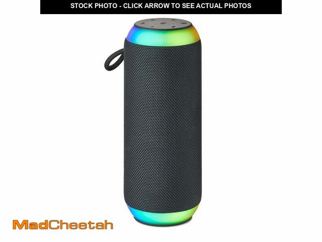 Lot 74-12860984 - onn Large Rugged Speaker with Bluetooth Wireless Technology and LED Lighting, Gray - UNUSED