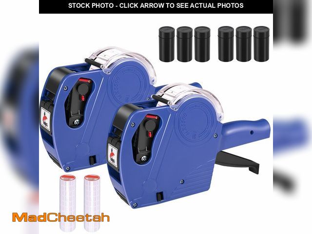 Lot 74-12604865 - Lineba MX5500 Price Tag Gun, 2 Packs Pricing Guns with 10,000 Label Stickers &amp; 6 Extra Ink Rolle...
