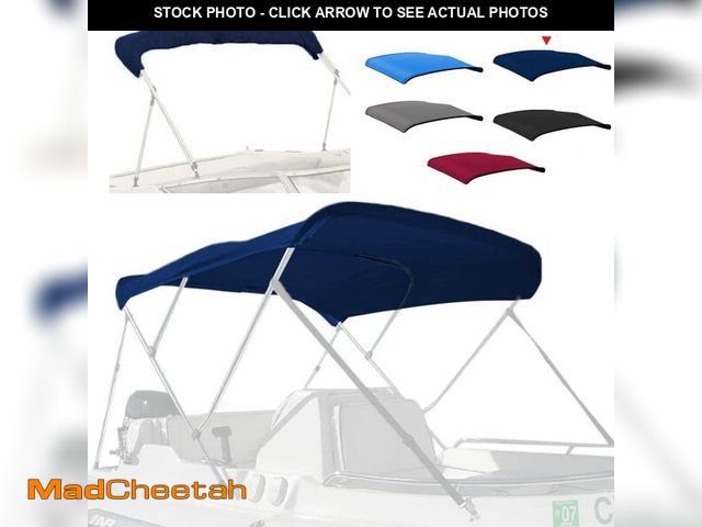 Lot 74-14384892 - Seapisode 4 Bow Marine Grade Fade and Crack Resistant Bimini Top Replacement Cover, Easy Install Zip...