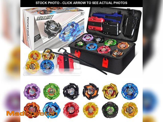 Lot 74-12222552 - X Battling Set, 12 Spinning Tops, 3 Launchers and 1 Grip with Storage Box, Kids Toys Birthday Gift I...
