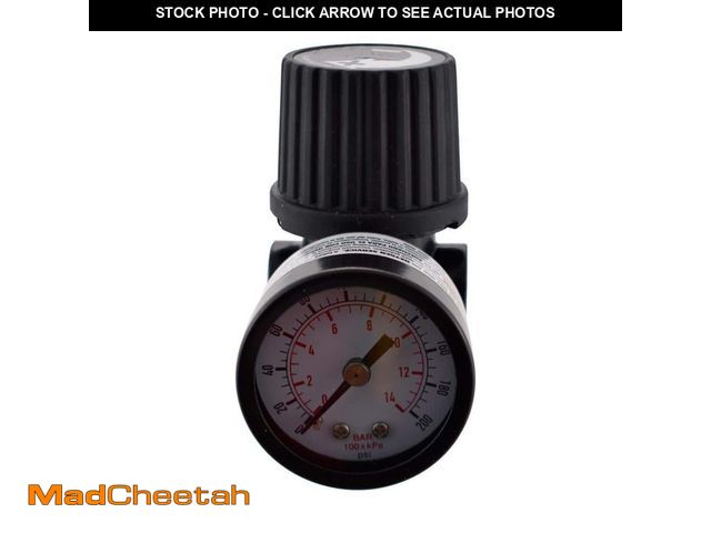 Lot 74-13691752 - Husky 1/4 in. Black Air-Compressor Regulator with Gauge - UNUSED