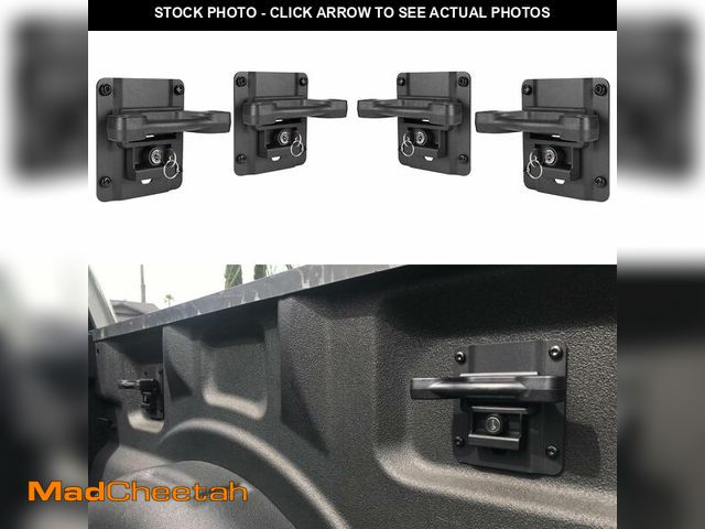Lot 74-12449865 - 4Pcs Truck Bed Tie Down Anchors Boxlink Cleats &amp; Plates Compatible with Ford F150 F250 F350 &amp...