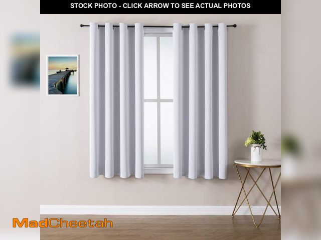 Lot 74-12324862 - ChrisDowa Grommet Room Darkening Curtains for Bedroom and Living Room - 2 Panels Set Thermal Insulat...