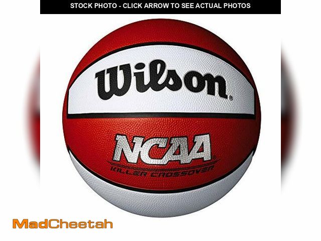 Lot 74-12544488 - WILSON NCAA Killer Crossover Outdoor Basketball - Size 7 - 29.5", Red/White - USED
