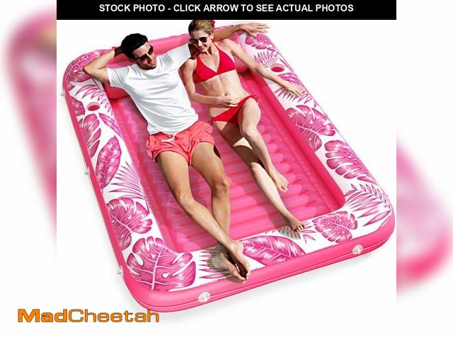Lot 74-14381673 - Inflatable Tanning Pool Lounger Float - Jasonwell 4 in 1 Sun Tan Tub Sunbathing Pool Lounge Raft Flo...