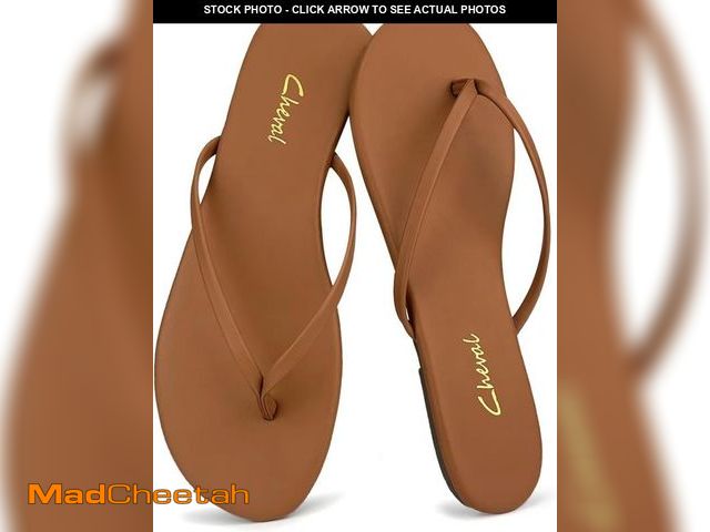Lot 74-12326311 - Flat Leather Flip Flops for Women, Comfortable Dressy Thong Sandals 2025 Summer and Spring Vacation ...