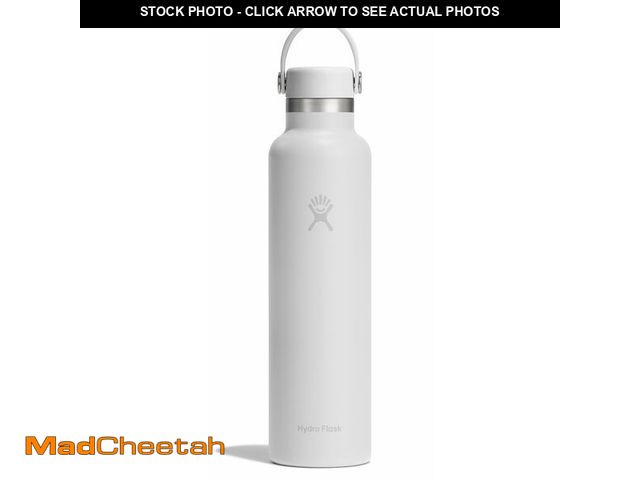 Lot 74-14048998 - Hydro Flask Water Bottle - Insulated Stainless Steel - Non Spill, Leakproof in 24 Oz Tonal White - U...