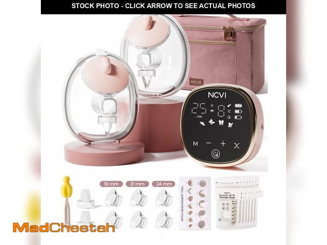 Lot 74-14300134 - NCVI Wearable Breast Pump, in-Bra Hands-Free Electric Pump with Hospital-Grade -300mmHg Suction, Por...