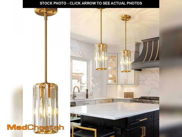 Lot 74-12184390 - zhllmq Gold Pendant Lighting Modern Pendant Light Mini Crystal Chandeliers Adjustable Pendant Light ...