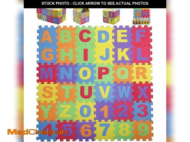 Lot 74-12978309 - Suwimut Baby Foam Play Mat (36-Piece Set), 6.1x6.1 Inch Interlocking Alphabet and Numbers Floor Puzz...