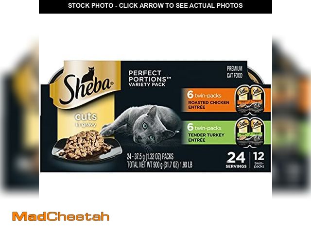 Lot 74-12544374 - Sheba Perfect Portions Wet Cat Food Cuts in Gravy Variety Pack, Roasted Chicken Entree, with Sustain...