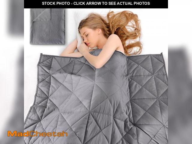 Lot 74-12309613 - LOYIGA Weighted Blanket with Washable Cover (10 lbs 47"x70"), Cooling Heavy Blanket with Glass Beads...