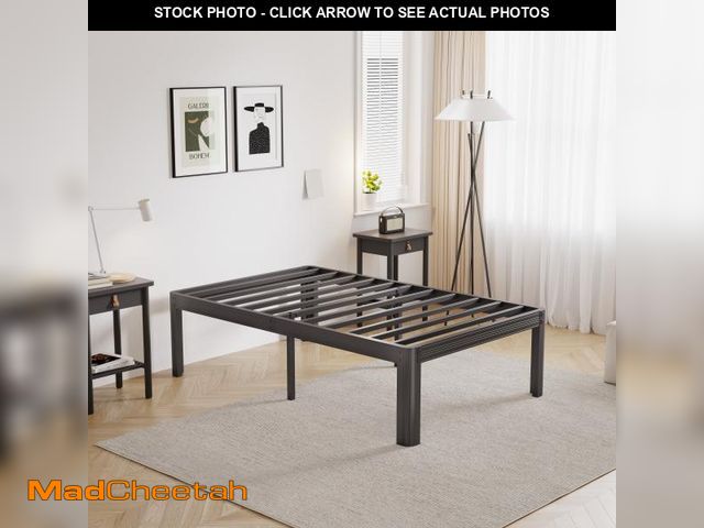 Lot 74-12513182 - Woozuro 18" Reinforced Heavy Duty Steel Slats Bed Frame, Twin - UNUSED