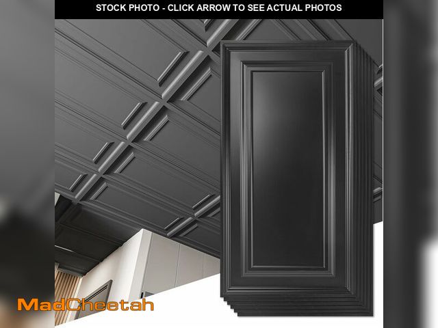 Lot 74-14250597 - Art3d 12-Pack Drop Ceiling Tiles 2x4 Ft, PVC Decorative Ceiling Covering Panels for Basement Kitchen...