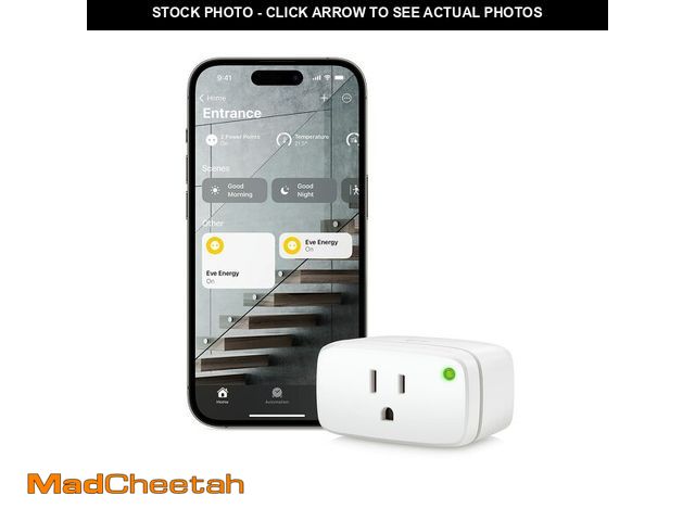 Lot 74-13521115 - Eve Energy (Matter) - Smart Plug App and Voice Control 100% Privacy Matter Over Thread Works with Ap...