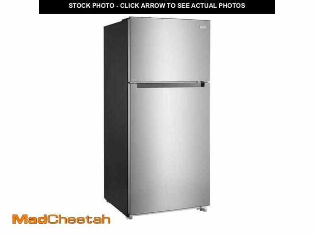 Lot 74-12464561 - Vissani 18 cu. ft. Top Freezer Refrigerator in Stainless Steel Look - UNUSED