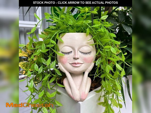 Lot 74-13961212 - HDOOMN Face Planters Pots Head - Cute Succulents Plants Planters, Plant Pots Indoor with Drainage Sy...