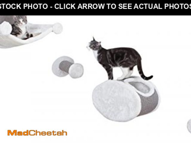 Lot 74-12098569 - TRIXIE Wall Mounted Cat Furniture - 4pc Cat Wall Scratcher - Climbing Shelves, Plush &amp; Sisal Cov...