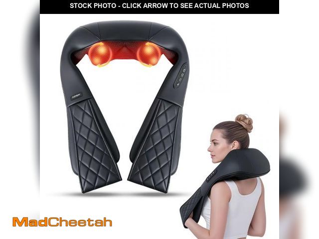Lot 74-11545960 - Admbm Rechargeable Neck Massager with Heat Shiatsu Back and Neck Massager Cordless Portable Kneading...