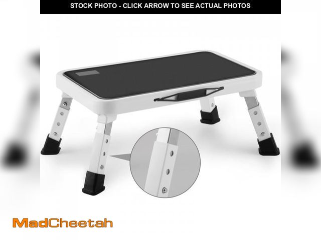 Lot 74-11551887 - Jocauto Folding Step Stool, Height-Adjustable Step Stool with Non-Slip Platform, Step Ladder for Adu...