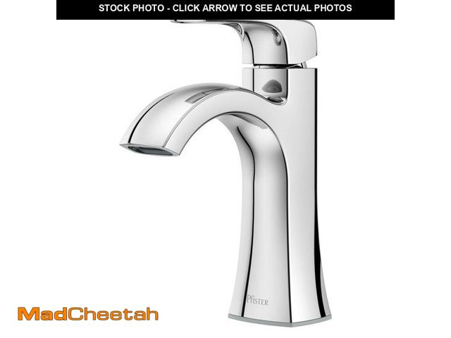 Lot 74-12784097 - *SCUFFED* Pfister Bruxie Single-Handle Single-Hole Bathroom Faucet with Deckplate and Drain Kit Incl...