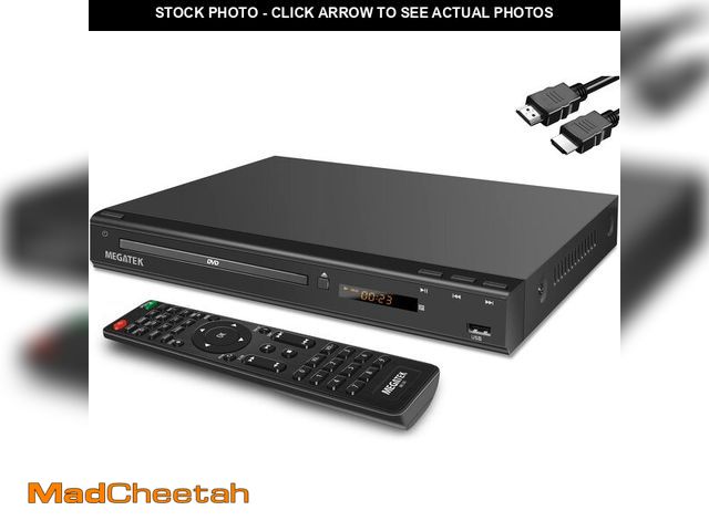 Lot 74-12714685 - MEGATEK Region-Free HDMI DVD Player for TV, Compact CD/DVD Player for Smart TV, USB Port, Plays All ...