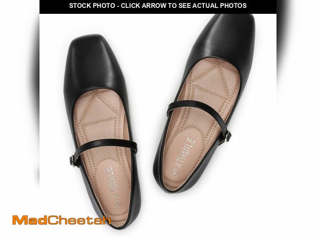 Lot 74-14294652 - ATHMILE Mary Jane Shoes Women Ballet Flats Shoes for Women Slip on Comfortable Dressy Adjustable Str...