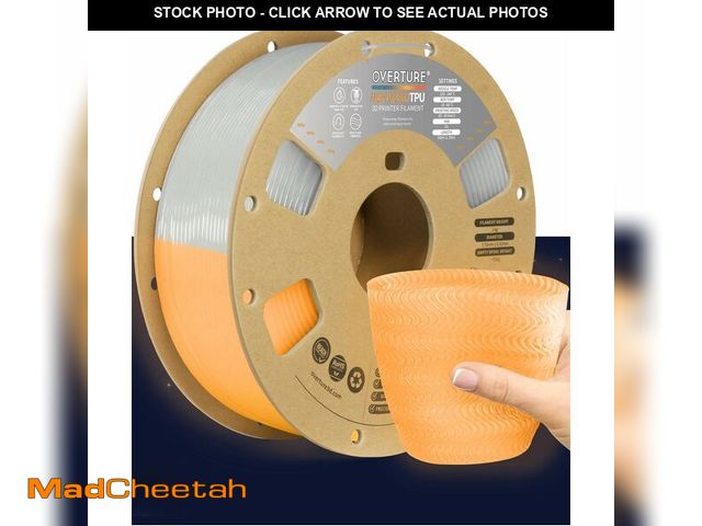 Lot 74-14338042 - OVERTURE High Speed TPU 95A Flexible 3D Printer Filament 1.75mm - USED