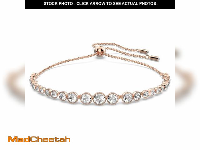 Lot 74-12882211 - Swarovski Bracelet with White Crystal Details on a Rhodium-Finish Cuff Setting, Size M, Part of the ...