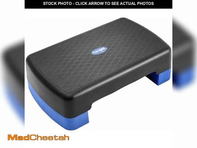 Lot 74-12544498 - Yes4All 18.9" Aerobic Exercise Step Platform with 2 Risers, Adjustable Height Workout Stepper 3" 5.1...