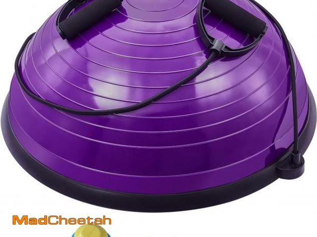 Lot 74-12096593 - VEVOR Half Exercise Ball Trainer, 23 inch Balance Ball Trainer, 660lbs Stability Ball, Yoga Ball wit...
