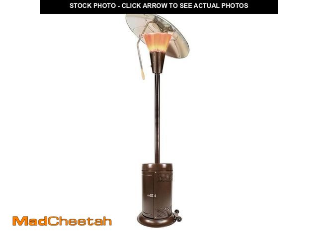 Lot 74-12855534 - Hampton Bay 38200 BTU Bronze Heat-Focusing Propane Gas Standing Patio Heater - UNUSED