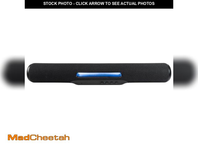 Lot 74-14597751 - iLive 18 in. Portable Wireless Multimedia Soundbar Speaker with LED Lights, Rechargeable Battery, Bl...