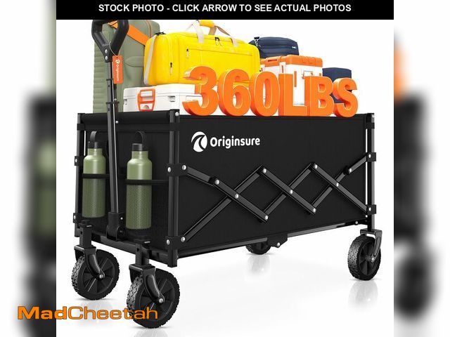 Lot 74-14151257 - Originsure Collapsible Wagon Cart Foldable - Lightweight Portable Heavy Duty Folding Beach Wagons wi...