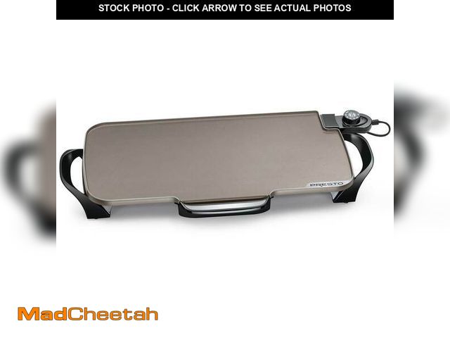 Lot 74-12692608 - Presto 264 sq. in. Black Ceramic Electric Griddle with Temperature Sensor - UNUSED