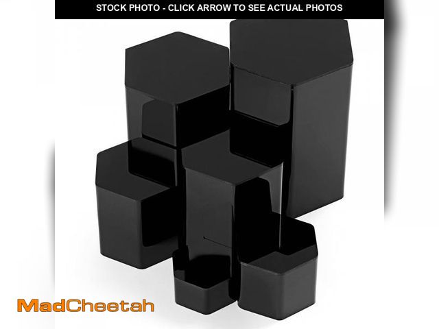 Lot 74-12116407 - Jetec Hexagonal Jewelry Display Risers Hexagonal Market Display Risers Stands Acrylic Showcase Acryl...