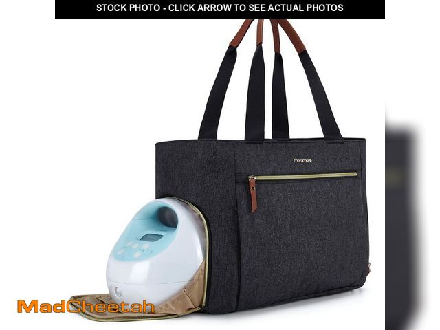 Lot 74-12456730 - mommore Breast Pump Bag Diaper Tote Bag with 15 Inch Laptop Sleeve Fit Most Breast Pumps like Medela...