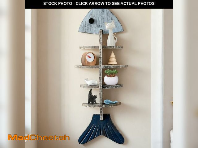 MadCheetah.com - Lot 74-13324791 - huulmood Wooden Fish Wall Shelf ...