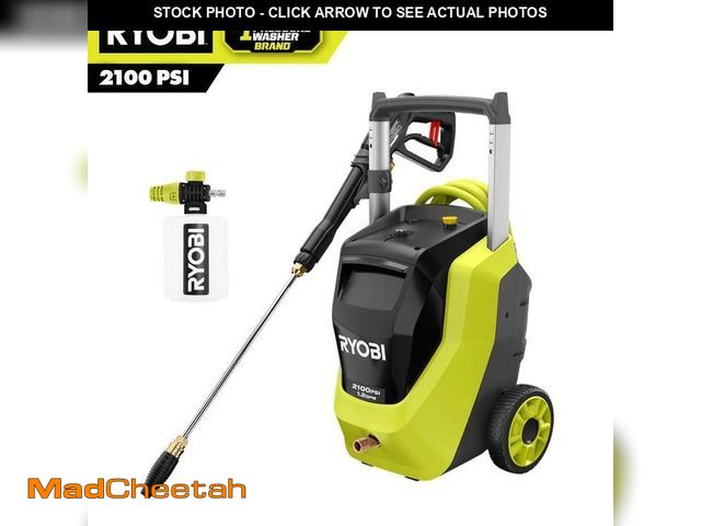 Lot 74-14276102 - RYOBI 2100 PSI 1.2 GPM Cold Water Corded Electric Pressure Washer with Foamer - UNUSED