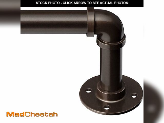 Lot 74-12707858 - Zeerobee Curtain Rods for Windows 48 to 84, 1 Inch Industrial Wrap Around Curtain Rod, Indoor/Outdoo...