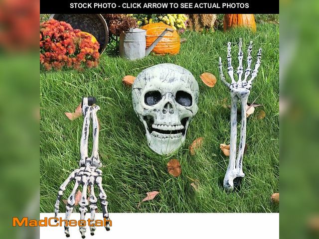 Lot 74-12700233 - EddHomes Halloween Skeleton Stakes Decorations, Realistic Skeleton Halloween Decor, Halloween Skelet...