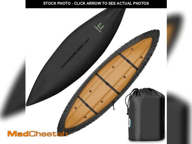 Lot 74-12387452 - LIBZAKI 9.3-10.5ft Kayak Cover Accessories/Canoe Cover,Upgraded Thickened Waterproof &amp; UV Protec...