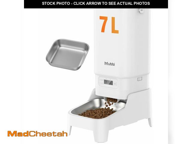 Lot 74-14383256 - MUBBI Automatic Dog Feeder with Elevated Stand - 7L Cat Food Dispenser with Large Food Tray, Timed A...