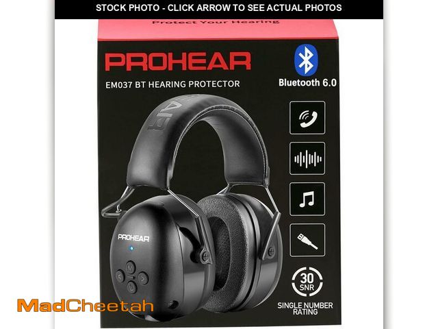 Lot 74-14063709 - PROHEAR 037 Bluetooth 6.0 Hearing Protection Headphones with Rechargeable 1500mAh Battery, 30dB SNR ...