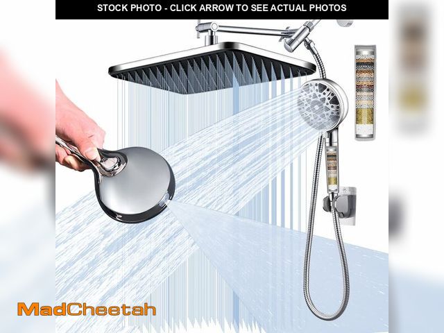 Lot 74-14379664 - DHKJLUXU 14'' Bathroom Filtered Shower Head with Handheld -Both High Pressure -Rain Shower Hea&amp;9...