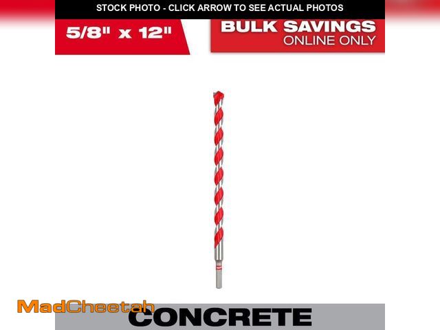 Lot 74-13051133 - Milwaukee 5/8 in. x 10 in. x 12 in. Carbide Hammer Drill Bit - UNUSED