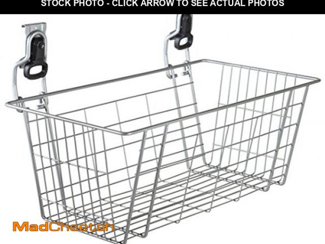 Lot 74-12098469 - (MISSING HARDWARE) Rubbermaid Garage FastTrack Wire Mesh Basket Wall Mounted Storage System Holds up...